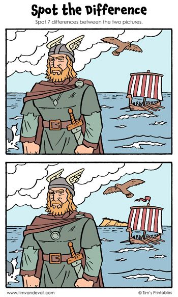 Jogo dos 7 erros Os Vikings