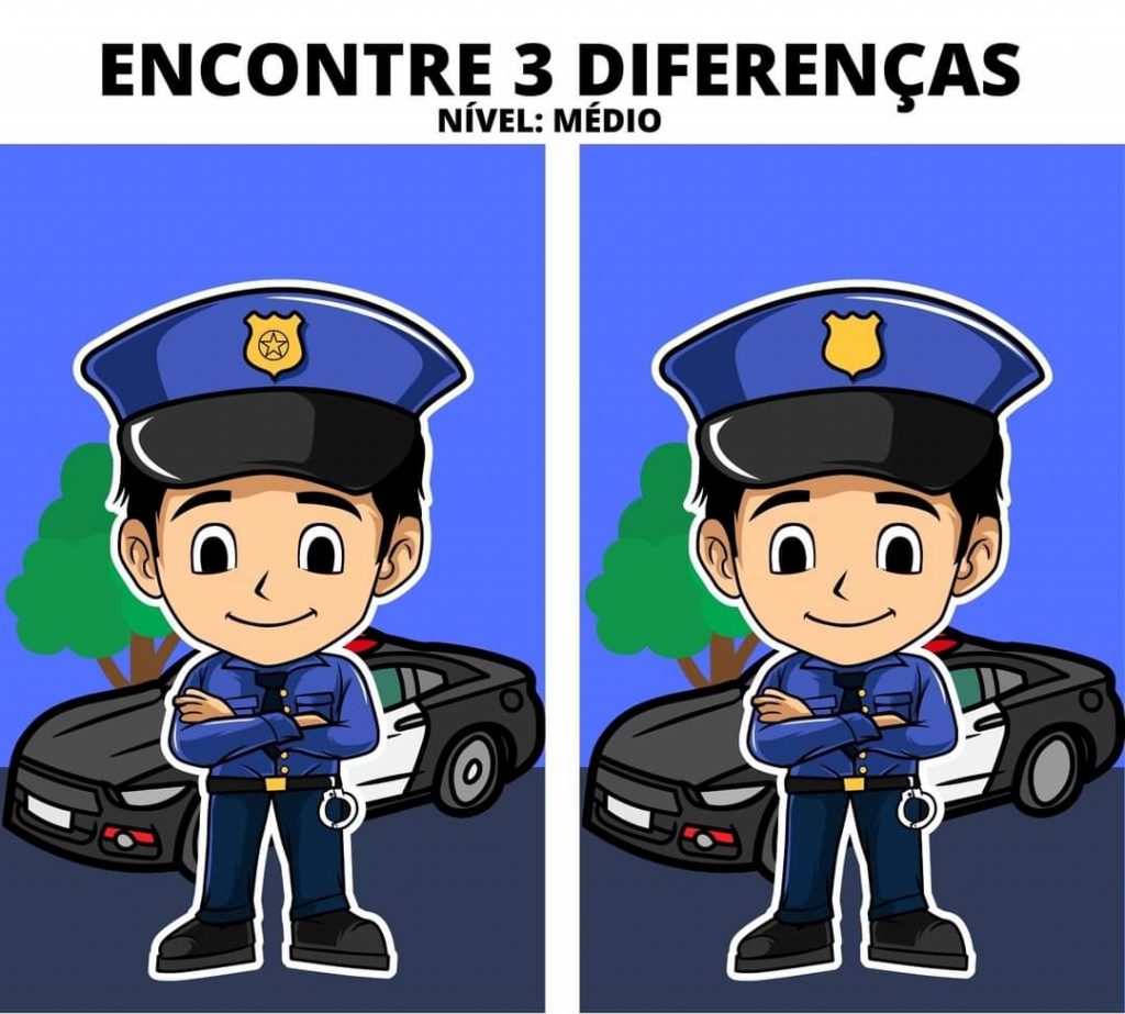 Encontre 3 Diferenças: O Policial
