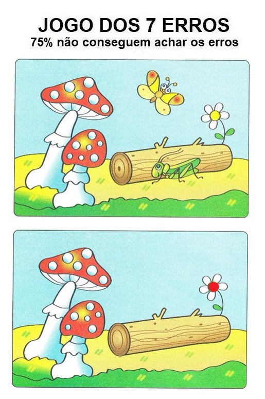 Jogo dos 7 erros: Os Cogumelos