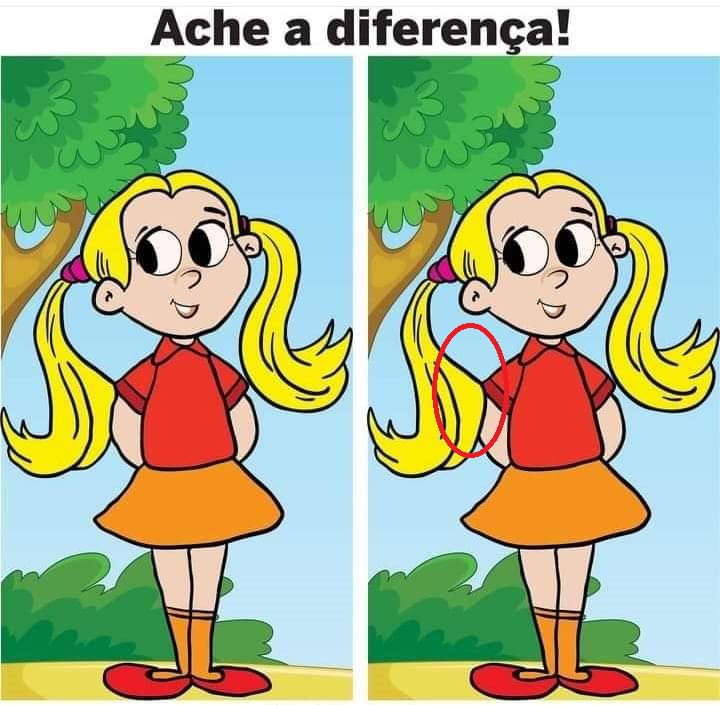 Resposta Ache a Diferença: A Menina Loira