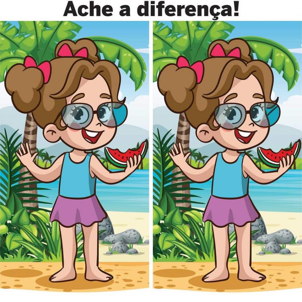 Ache a Diferença: A Menina na Praia
