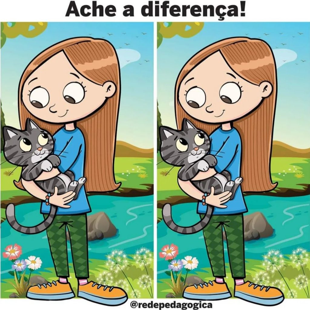 Ache a Diferença: O Abraço Felino