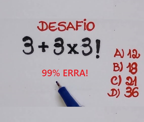 Matemática: 3+3x3!=? - Gênio Quiz