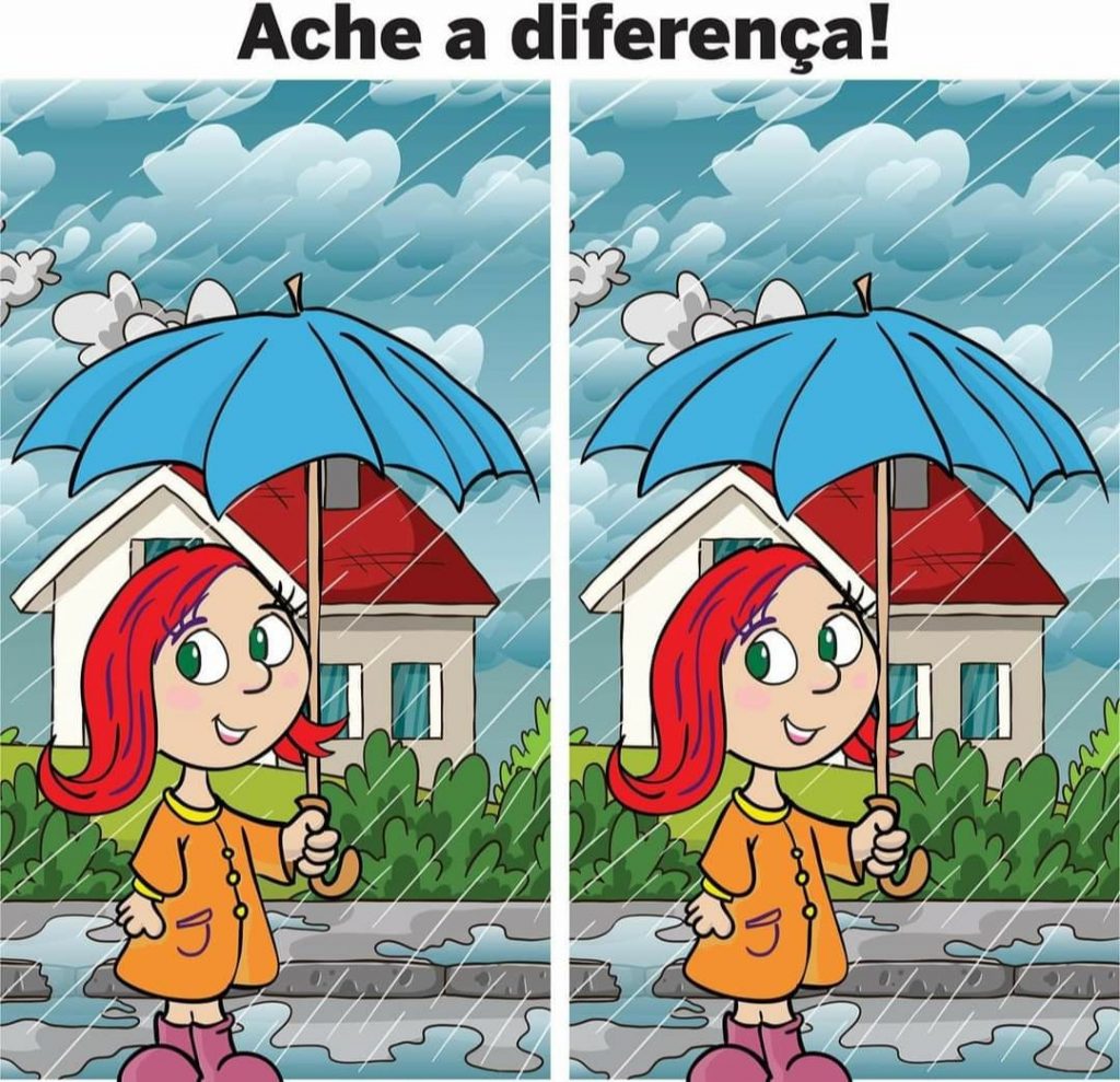 Ache a Diferença: A Menina na Chuva