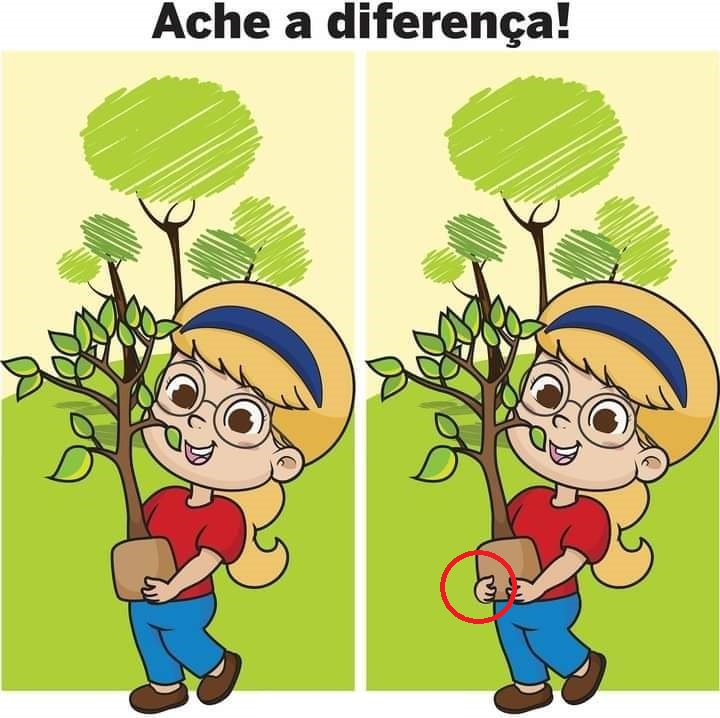 Resposta Ache a Diferença: A Muda de Árvore