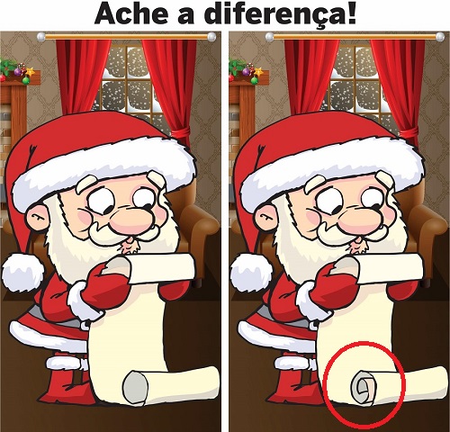 Resposta Ache a Diferença: O Papai Noel