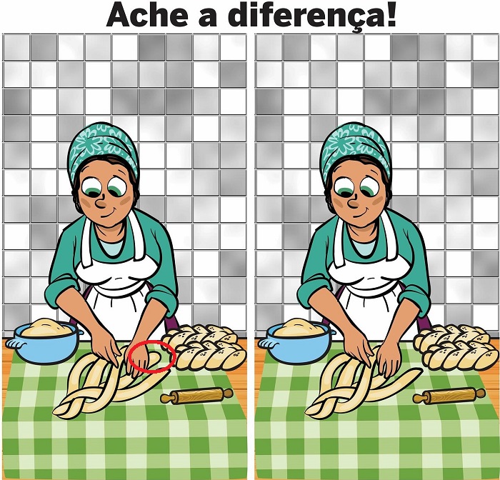 Resposta Ache a Diferença: A Cozinheira