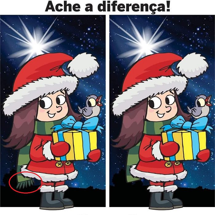 Resposta Ache a Diferença: A Menina e o Natal