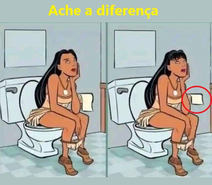 Resposta Ache a Diferença: A Mulher no Banheiro