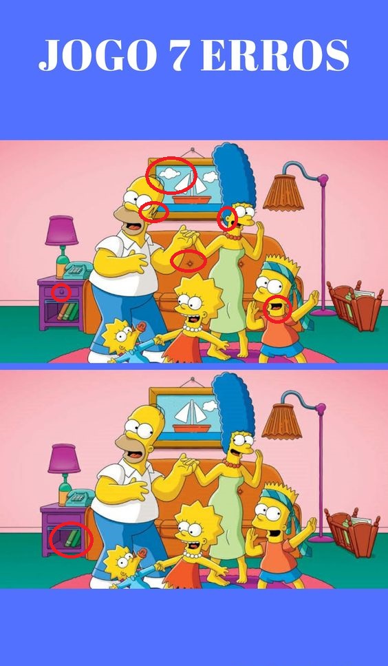 Resposta Jogo dos 7 erros: A Família Simpson
