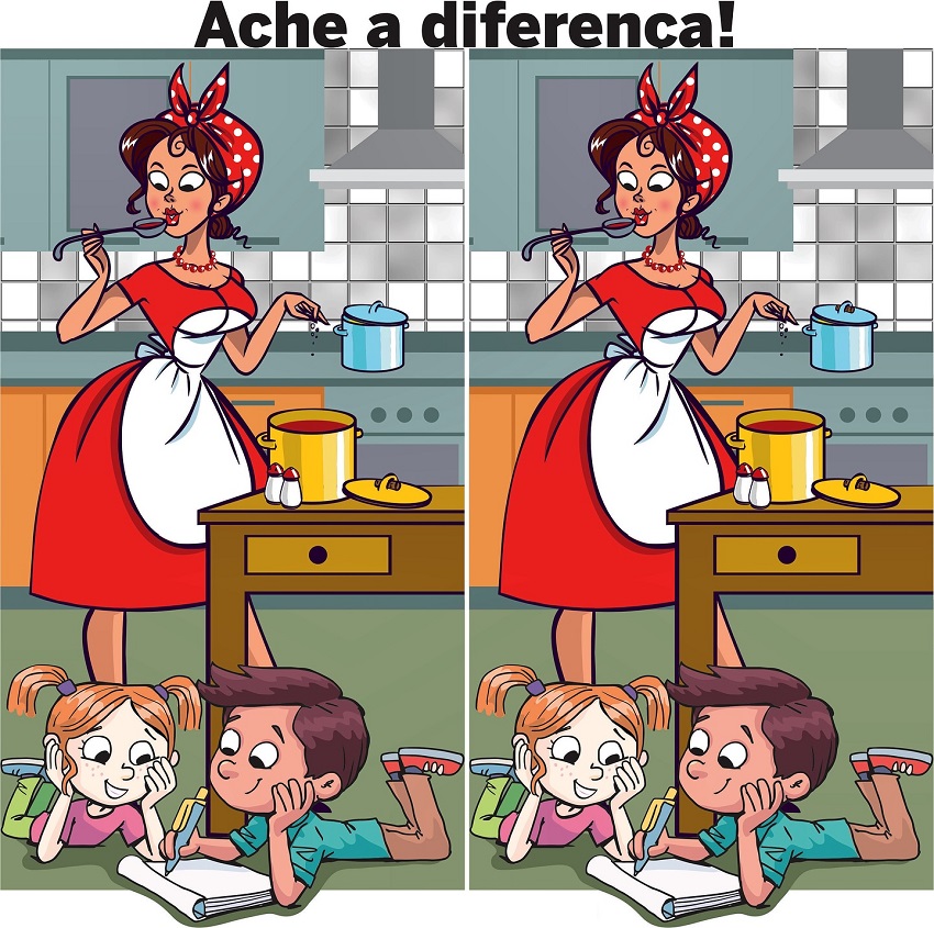 Ache a Diferença: A Cozinheira e as Crianças