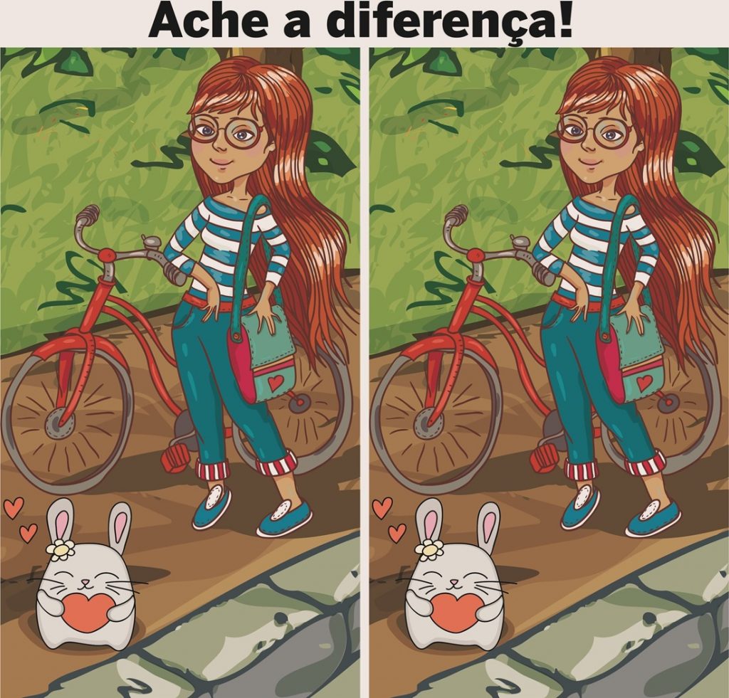 Ache a Diferença: A Menina e o Coelhinho