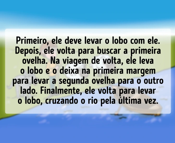 Resposta Como esse homem pode cruzar o rio com os animais?