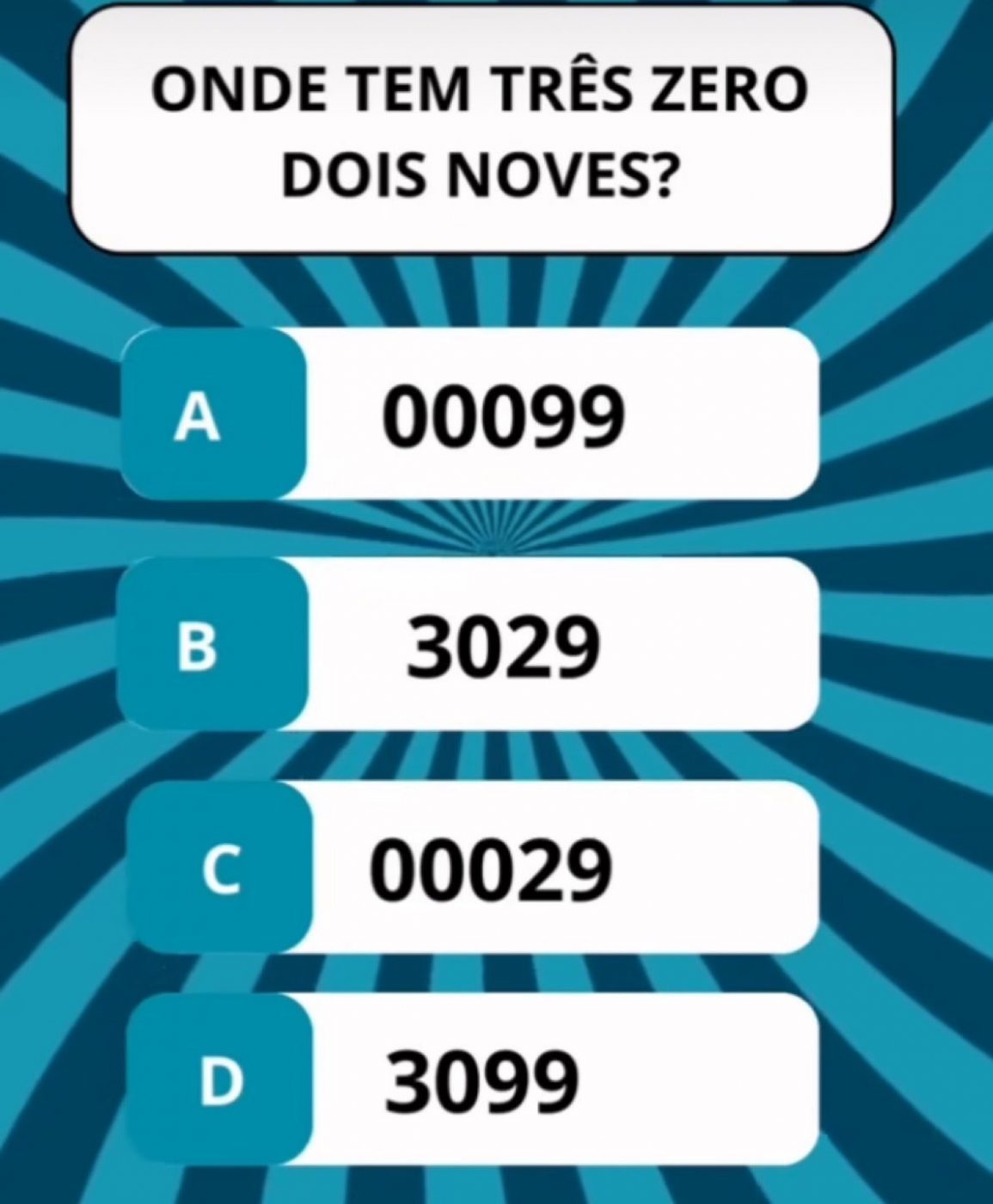 Desafio de Interpretação: Onde Tem Três Zero Dois Noves?