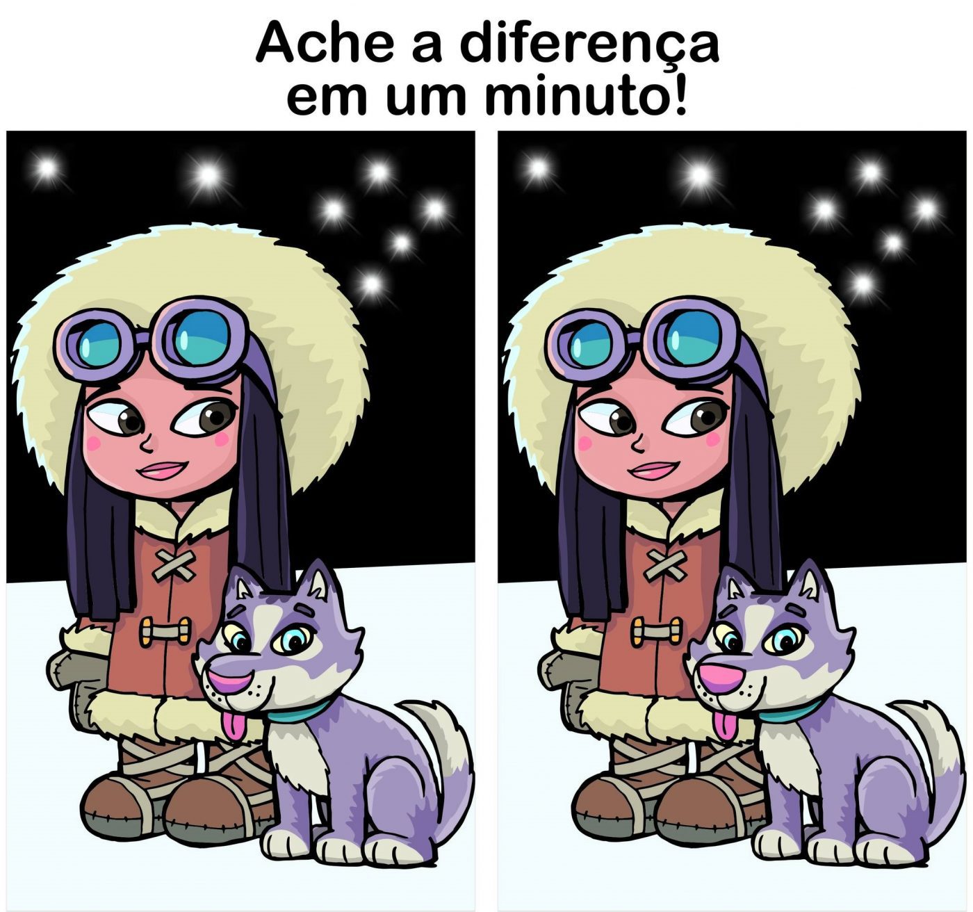 Ache a Diferença: A Esquimó e o Cachorro