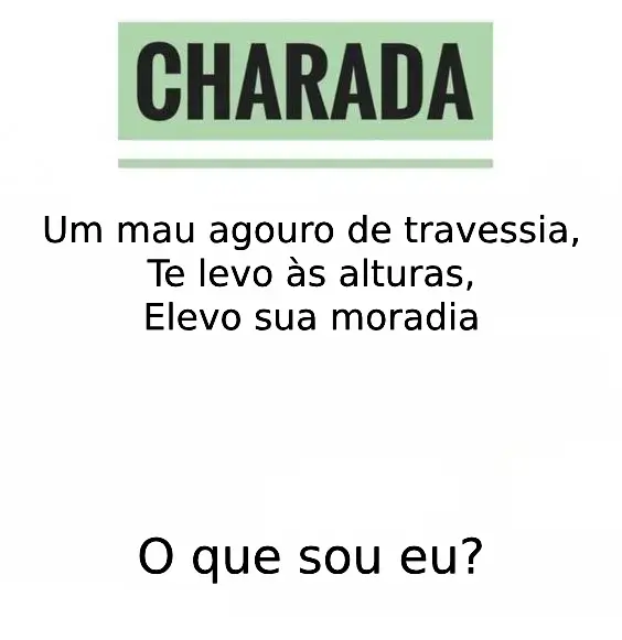 Charada: Mau Agouro de Travessia